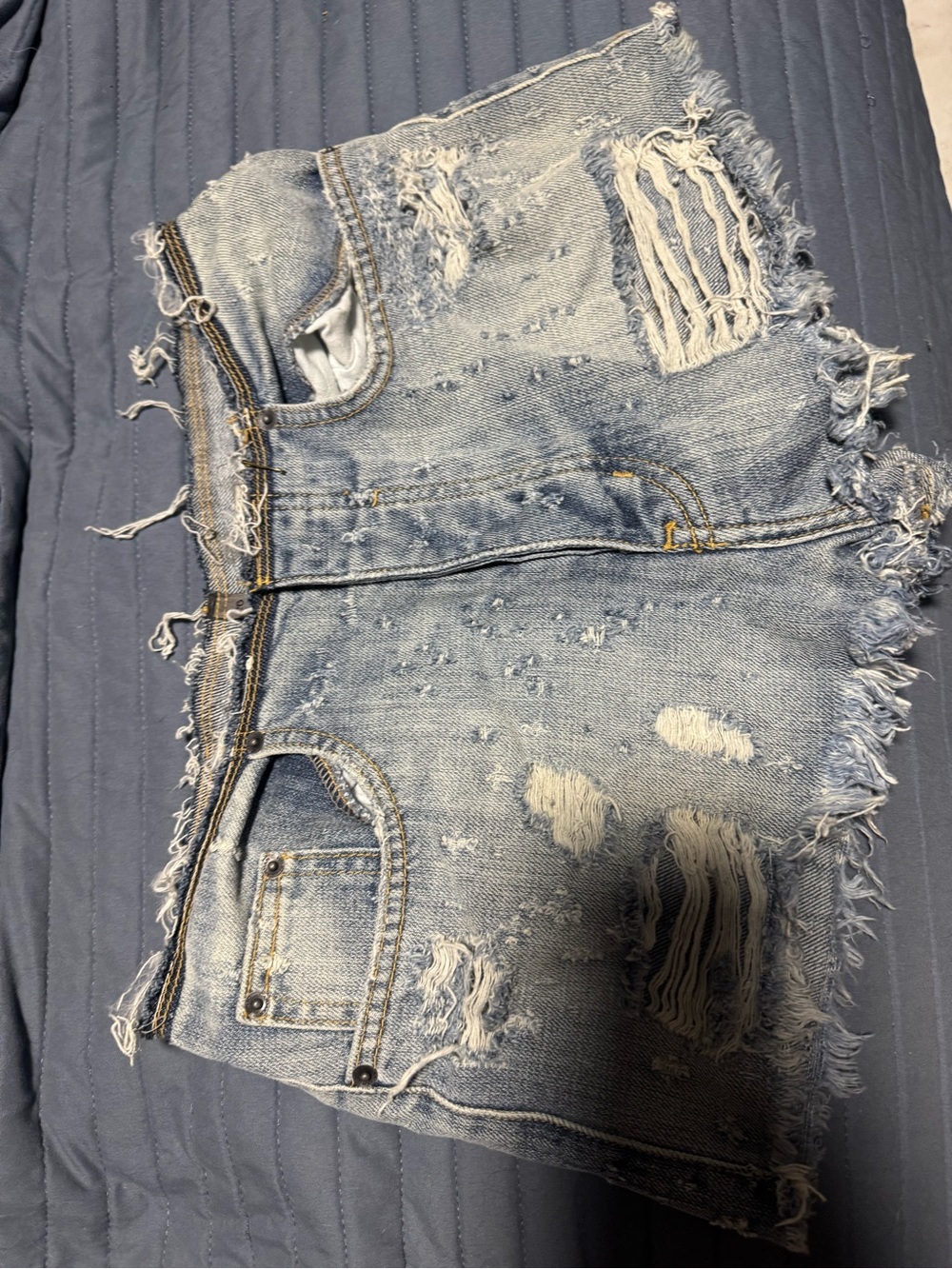 Carmar Distressed Light Blue Denim Shorts for Women